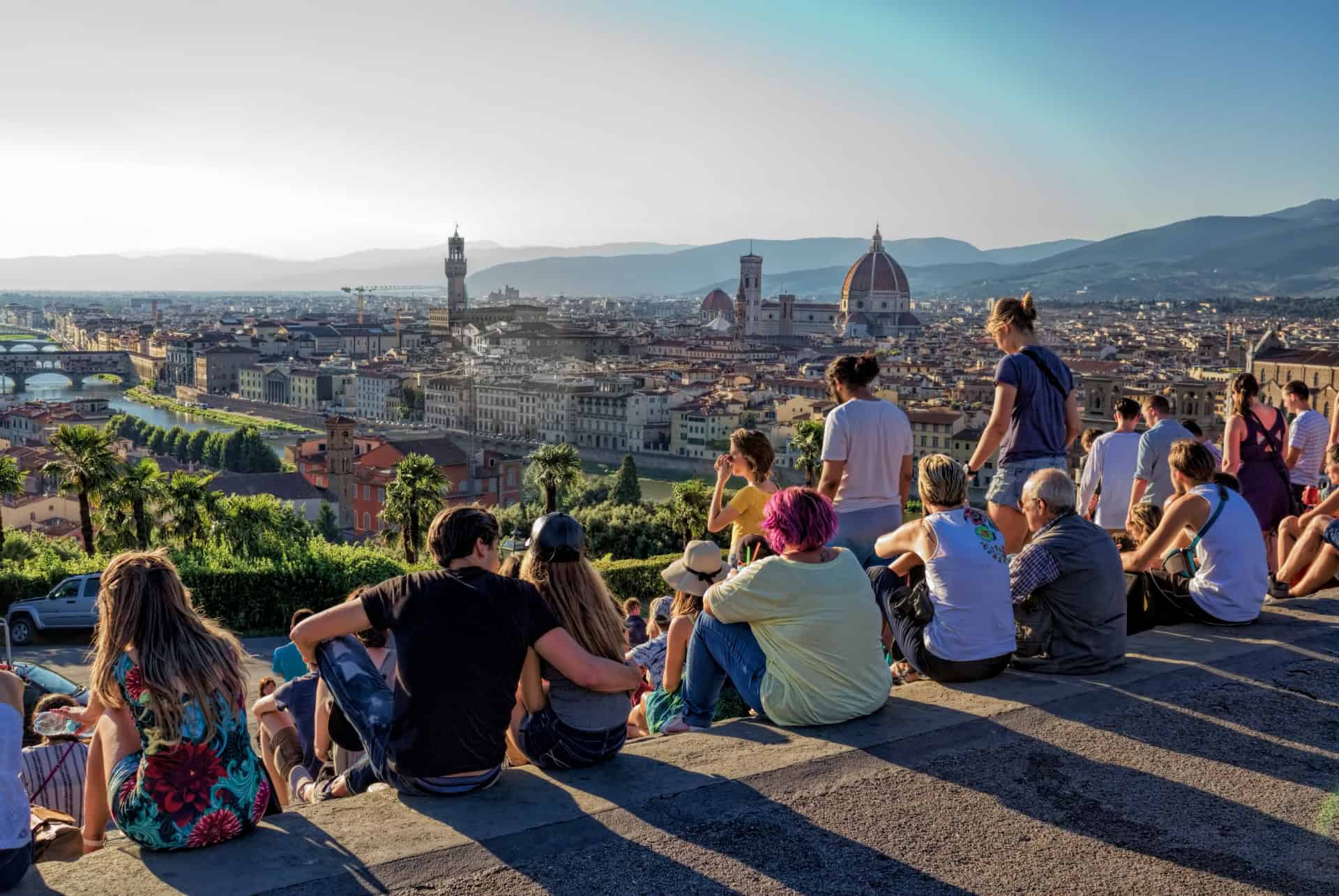florence en juillet piazzale michelangelo