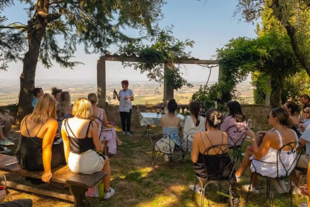 Val d'Orcia et dégustation de vins