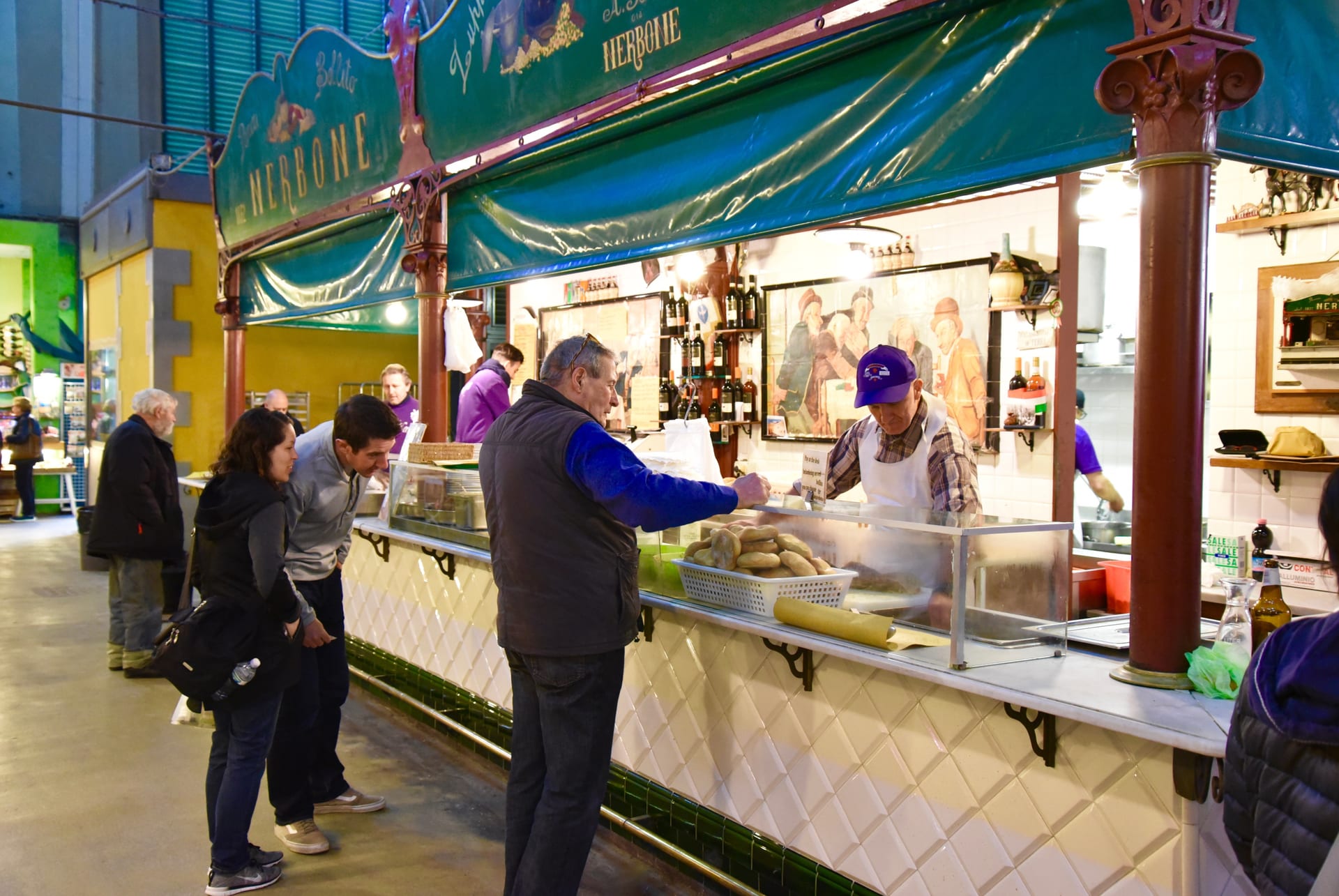 Le comptoir de Da Nerbone au Mercato Centrale de Florence