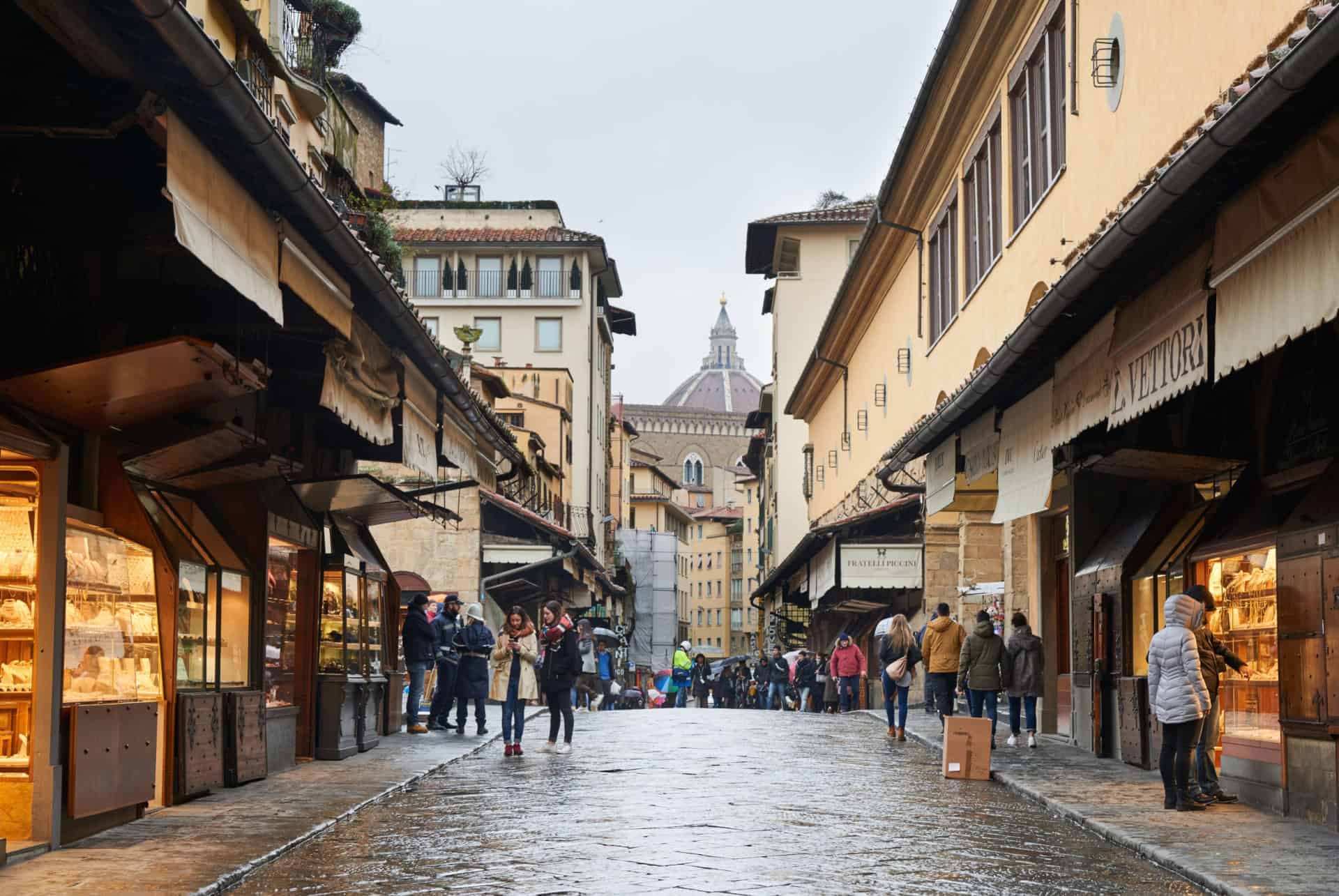 les rues de florence en hiver