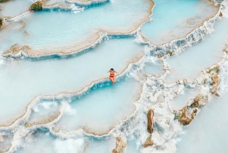 Excursion aux thermes de Saturnia